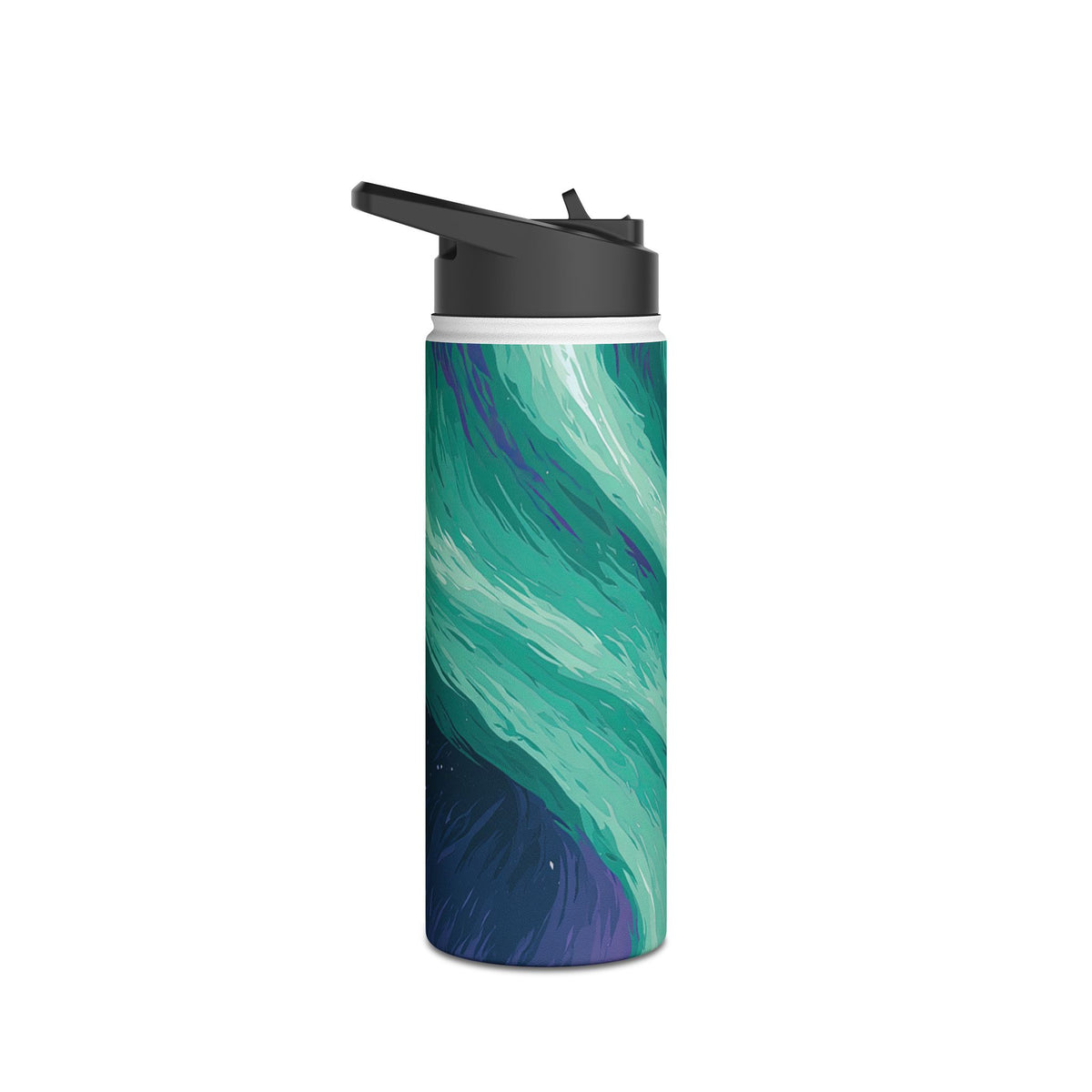 Arctic Aurora Bear · Insulated Water Bottle · Teal
