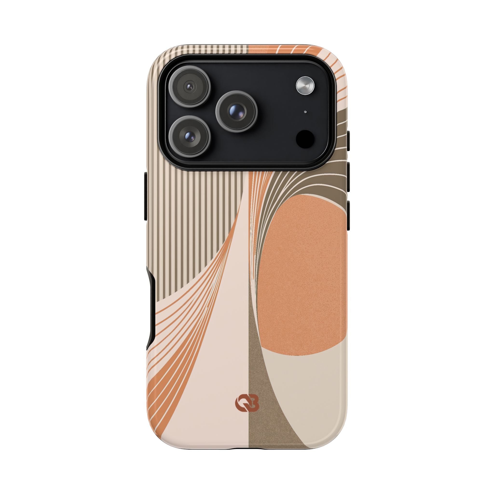 Orange Tough Phone Case for iPhone - Desert Arc Horizon