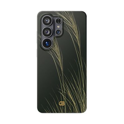 Green Lite Phone Case for Samsung - Midnight Gilded Grass