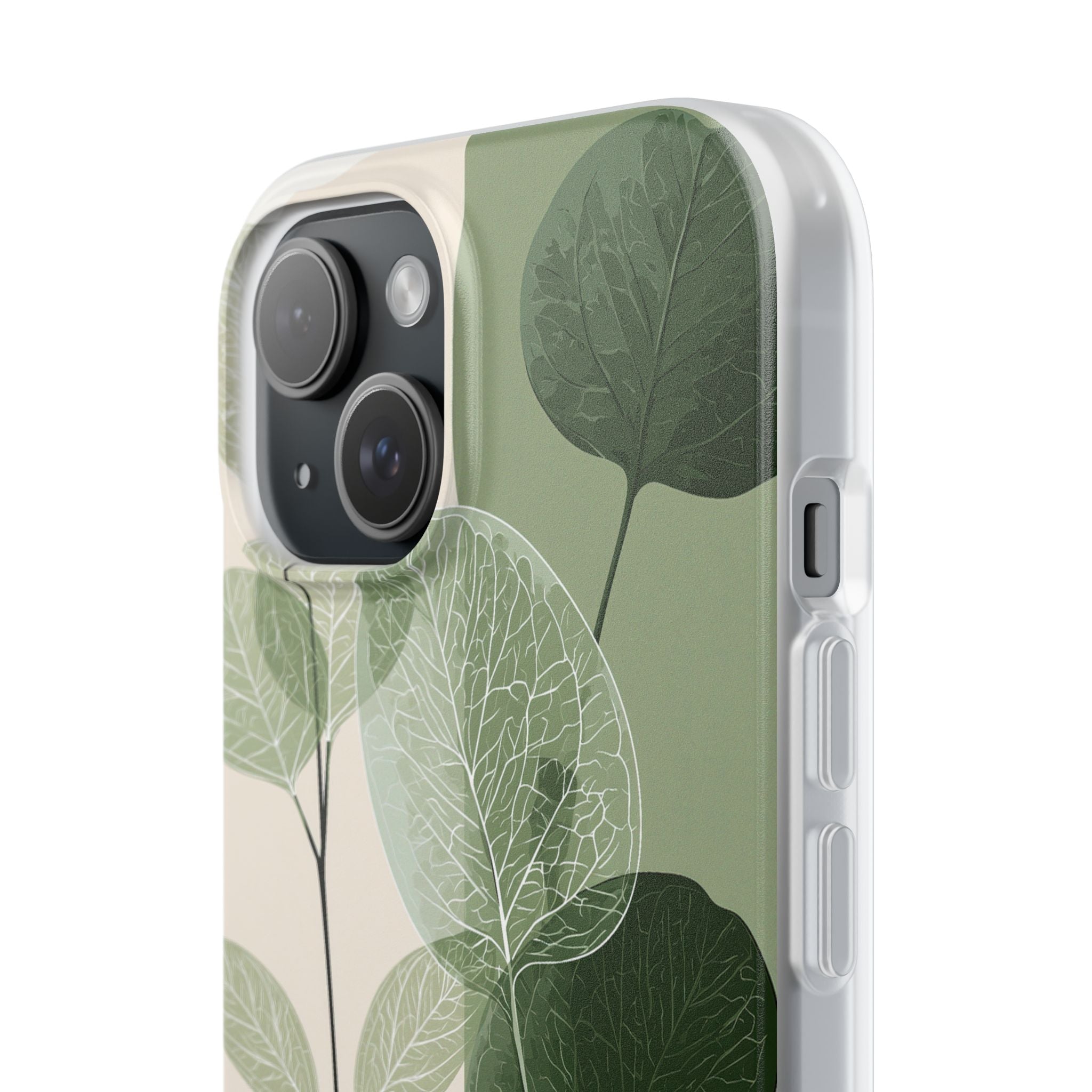 Green Lite Phone Case for iPhone - Sage Leaf Skeletals
