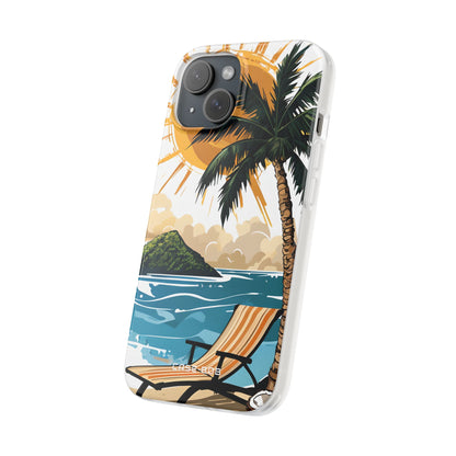Sunny Palm Breeze iPhone 15 Case - Soft