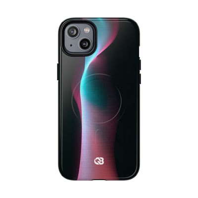 Neon Pixel Flow · Tough 2.0 Magnetic Phone Case for iPhone · Black