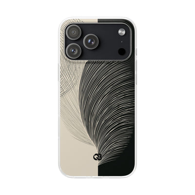 Beige Lite Phone Case for iPhone - Obsidian Cream Plume
