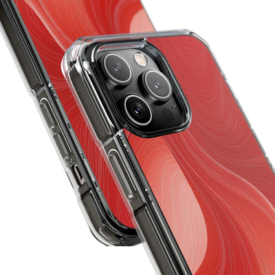 Red Impact MagSafe Phone Case for iPhone - Crimson Silk Strands