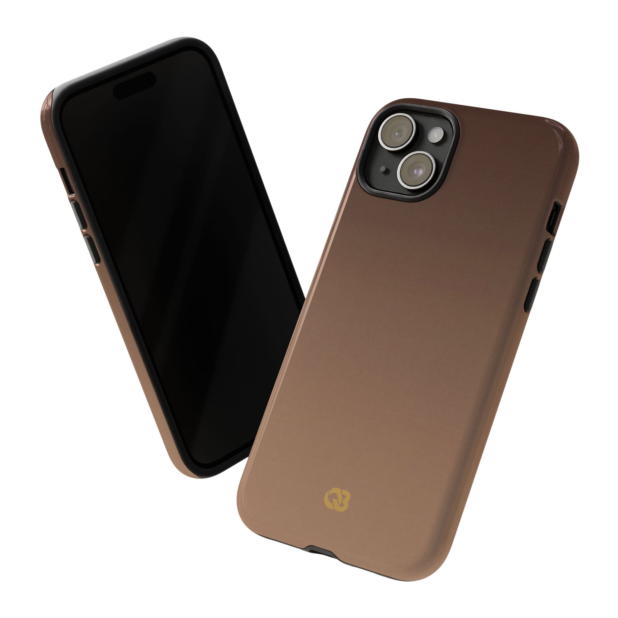 Brown Tough Phone Case for iPhone - Smoked Caramel Fade