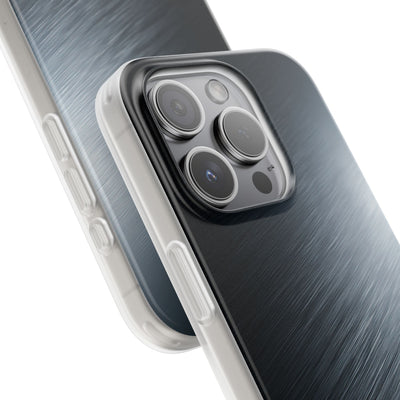 Grey Lite Phone Case for iPhone - Charcoal Brushed Steel