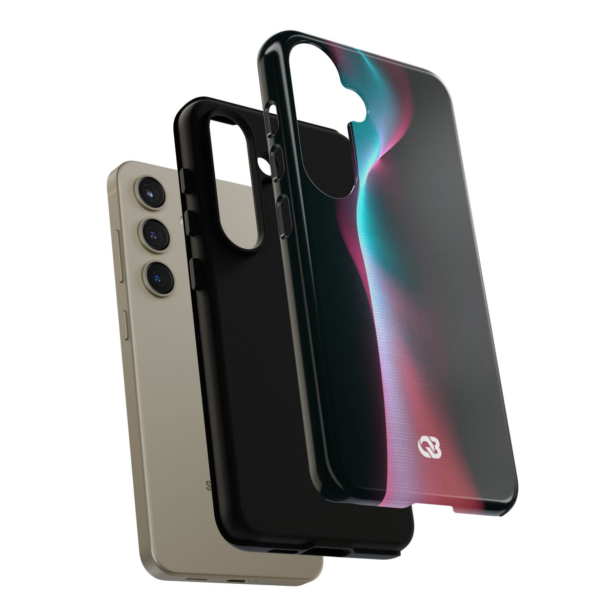Neon Pixel Flow · Tough Phone Case for Samsung · Black