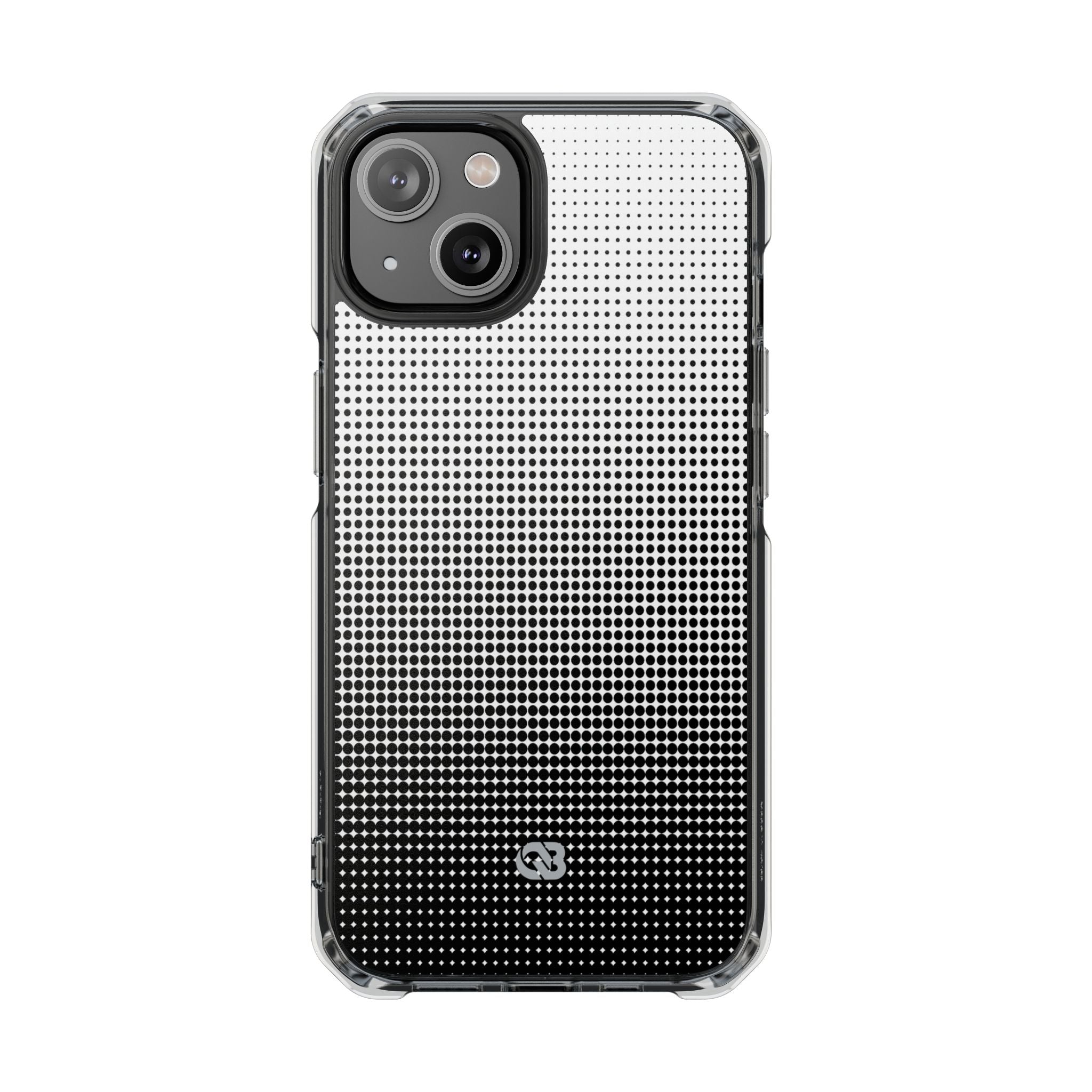 Black Impact MagSafe Phone Case for iPhone - Obsidian Halftone Flux