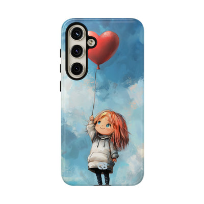 Crimson Heart Sky · Tough Phone Case for Samsung