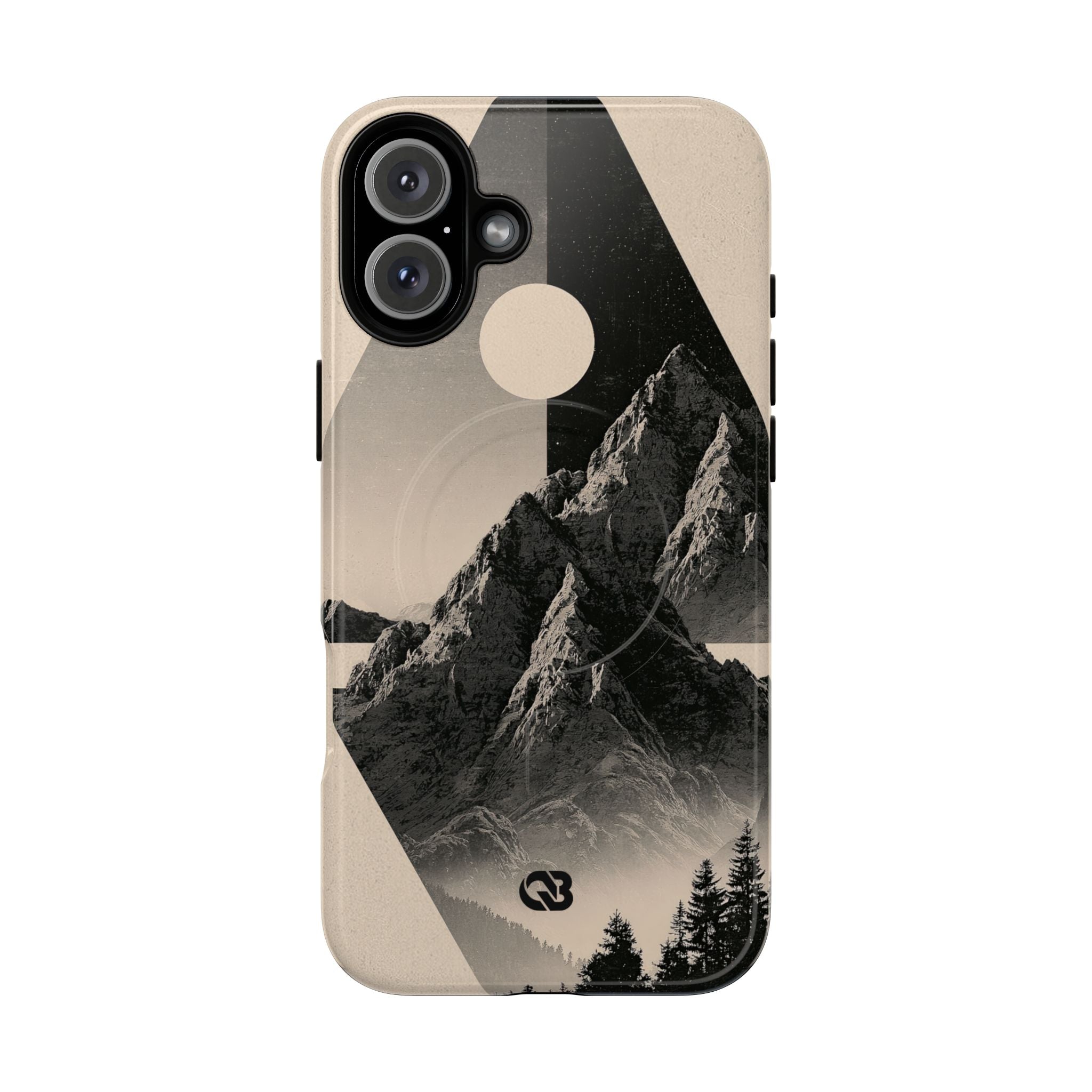 Beige Tough 2.0 Magsafe Phone Case for iPhone - Obsidian Summit Parchment