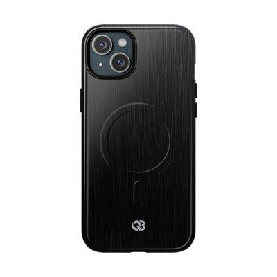 Obsidian Brushed Steel · Tough 2.0 Magnetic Phone Case for iPhone · Black
