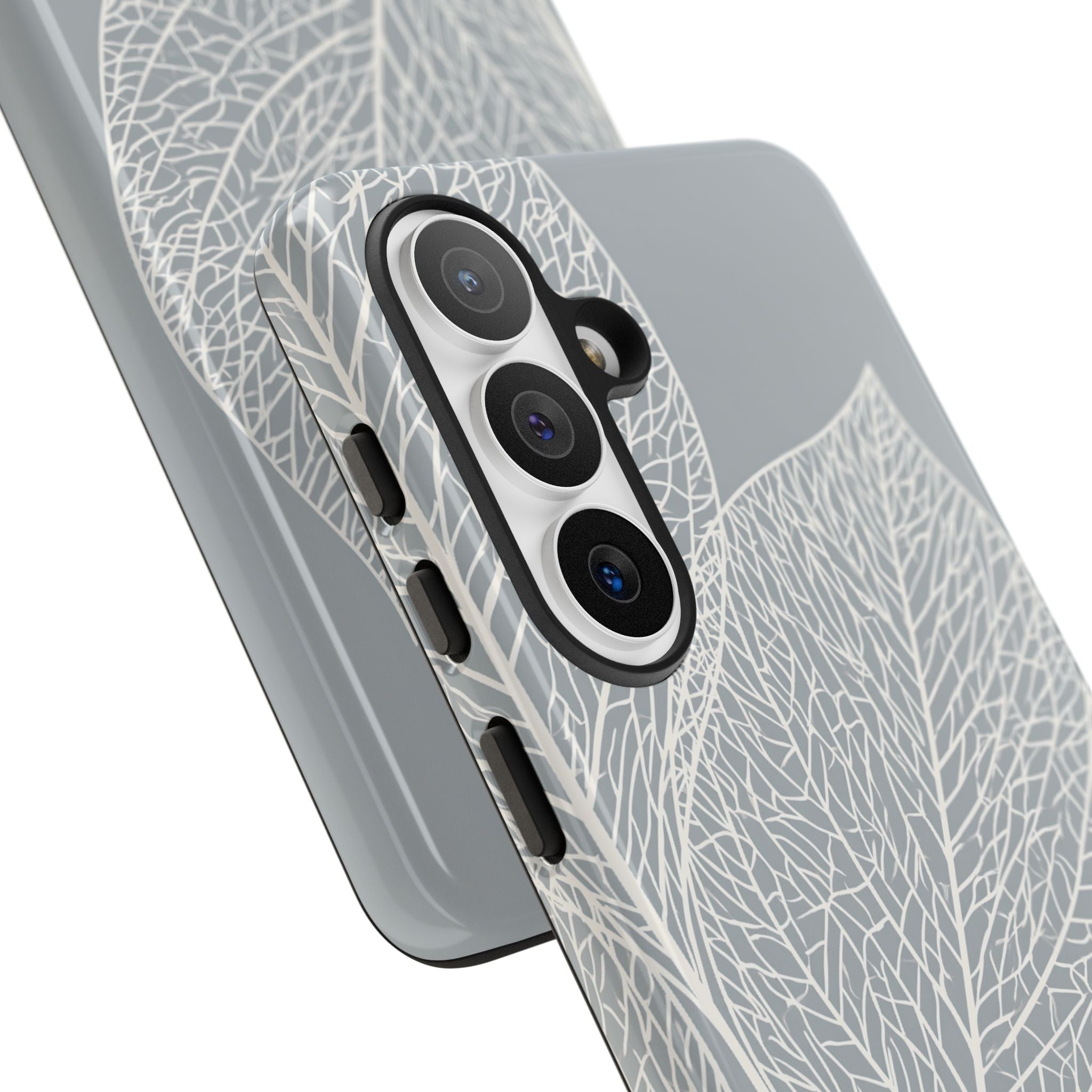 Grey Tough Phone Case for Samsung - Frosted Ash Veins