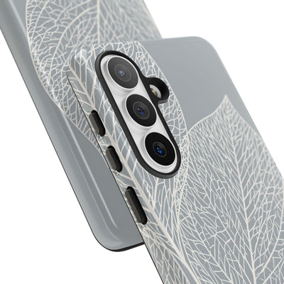 Grey Tough Phone Case for Samsung - Frosted Ash Veins