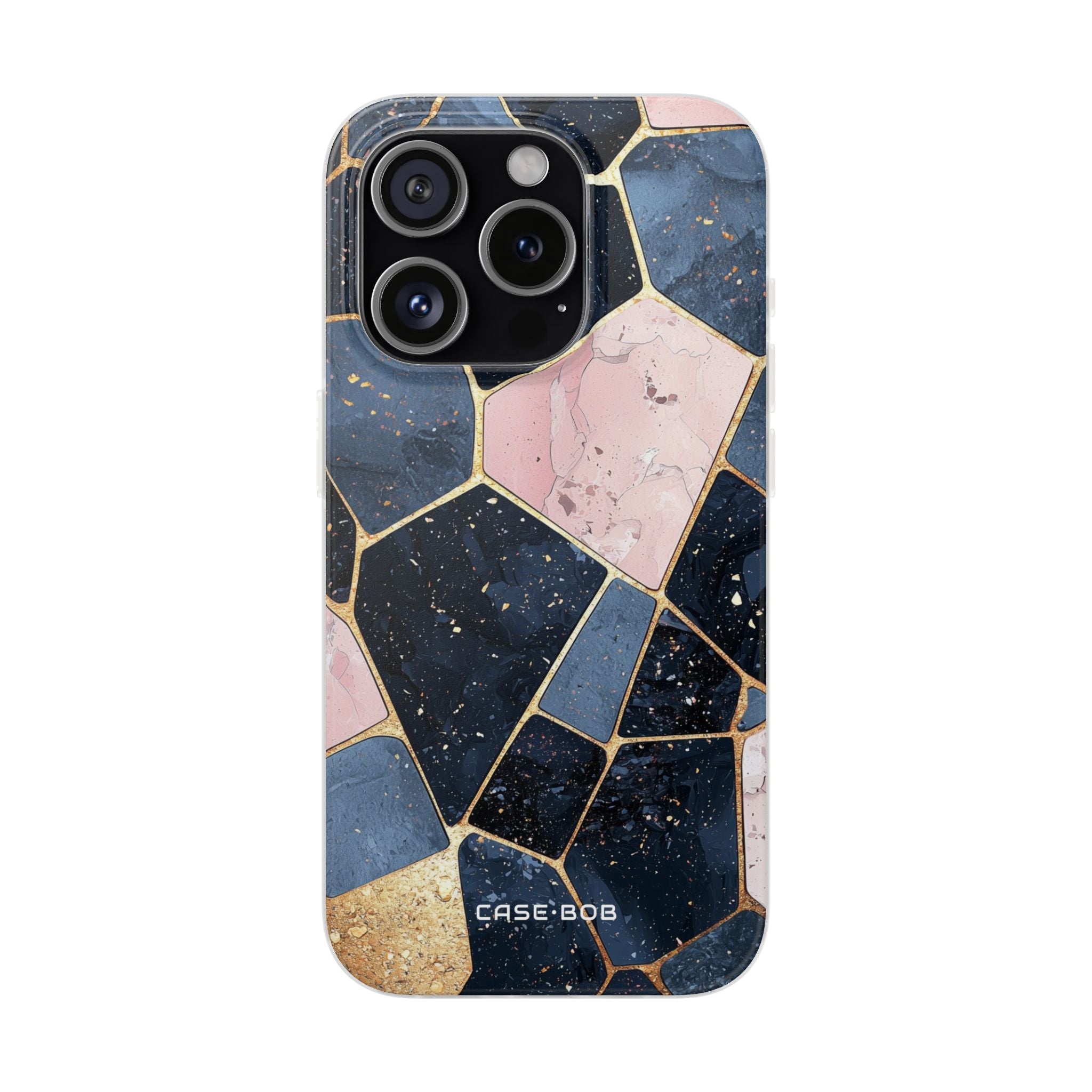 Golden Mosaic iPhone 15 Pro Case - Soft