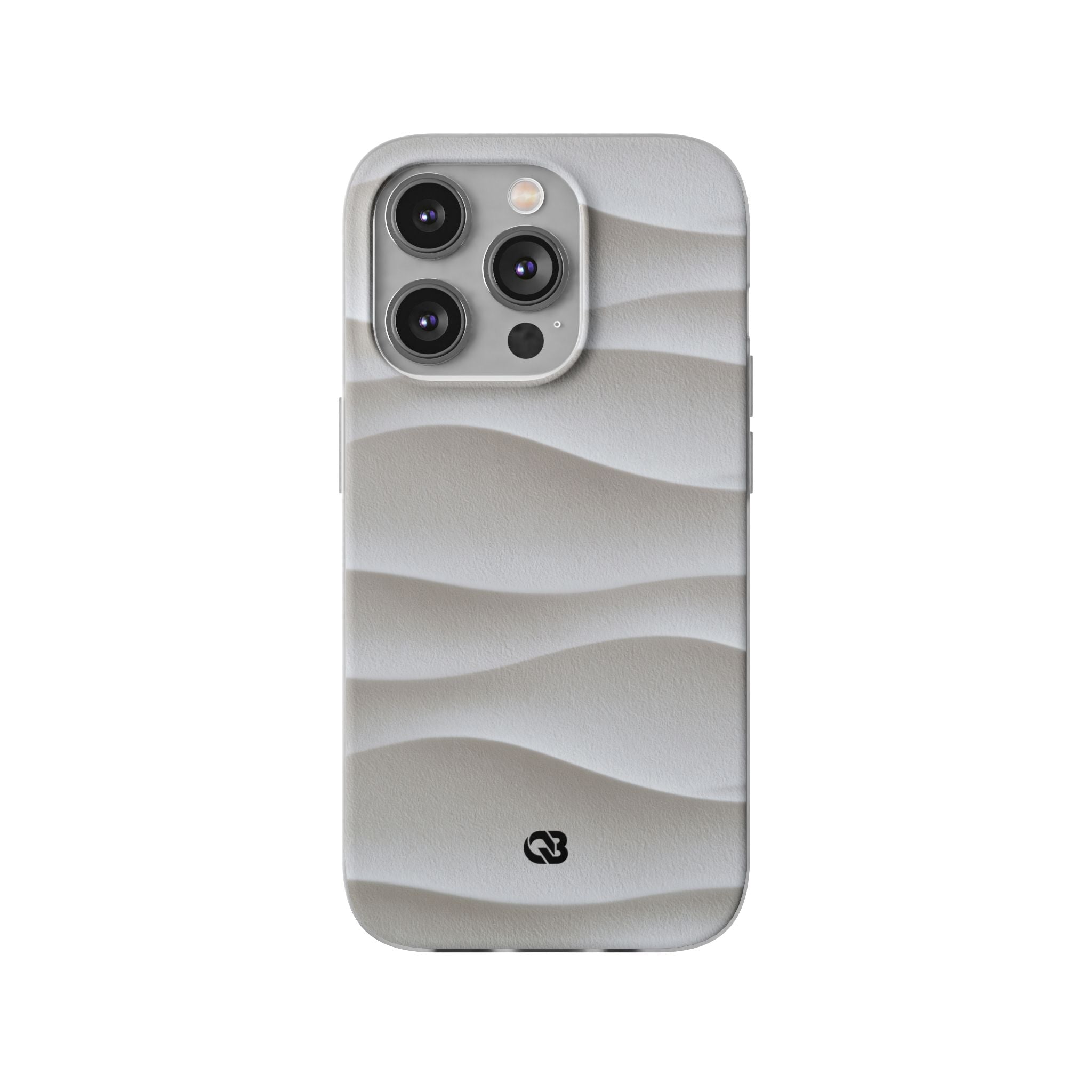 White Lite Phone Case for iPhone - Arctic Flow Ridges