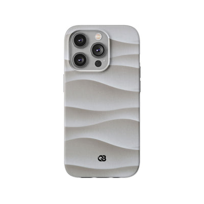 White Lite Phone Case for iPhone - Arctic Flow Ridges