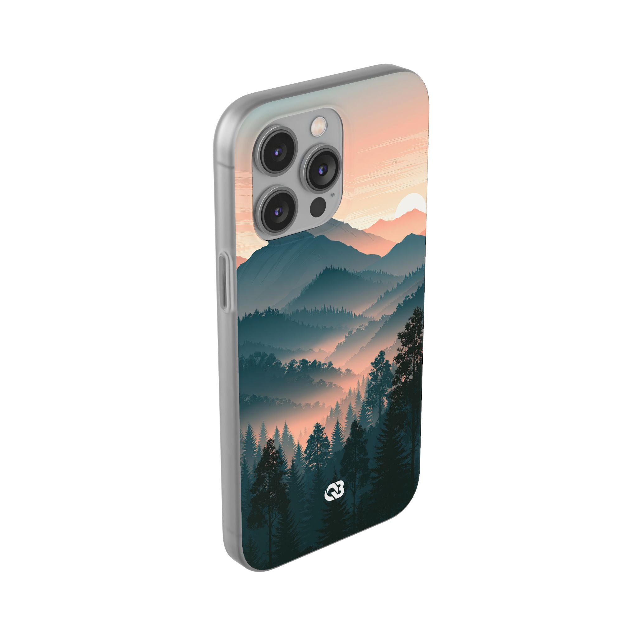 Teal Lite Phone Case for iPhone - Alpine Teal Horizon