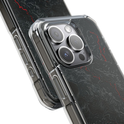Crimson Rift · Clear Impact Magnetic Phone Case for iPhone ·  Black