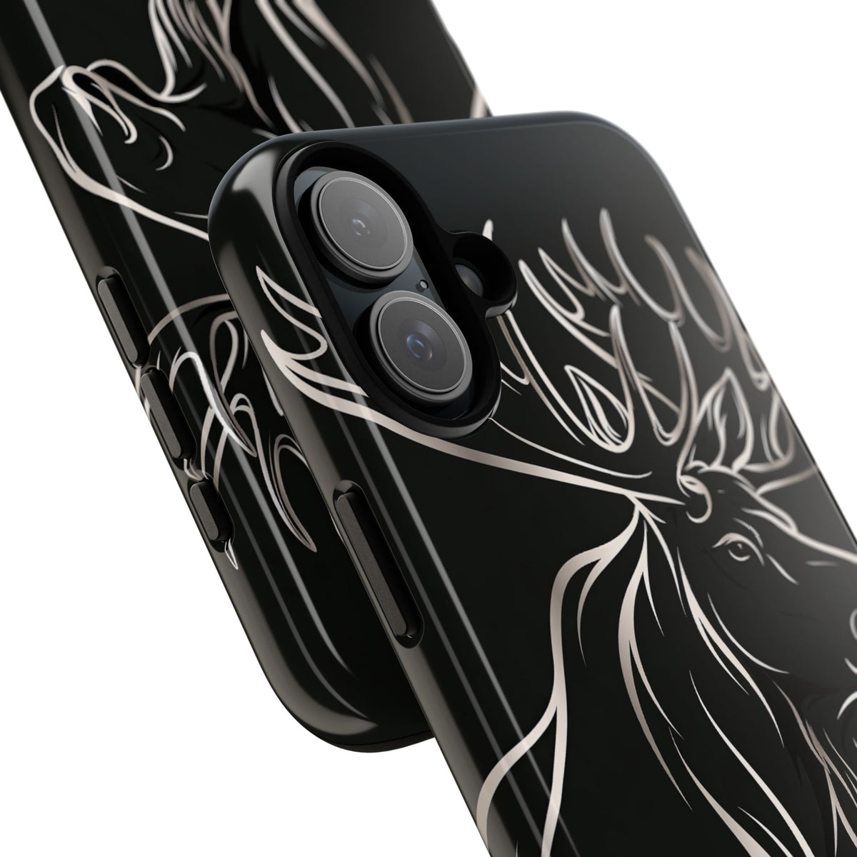 Nordic Moose Contour · Tough Phone Case for iPhone · Black