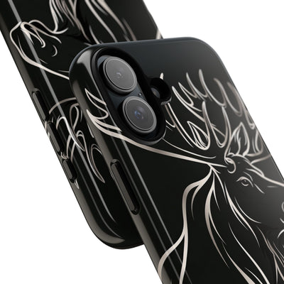 Nordic Moose Contour · Tough Phone Case for iPhone · Black