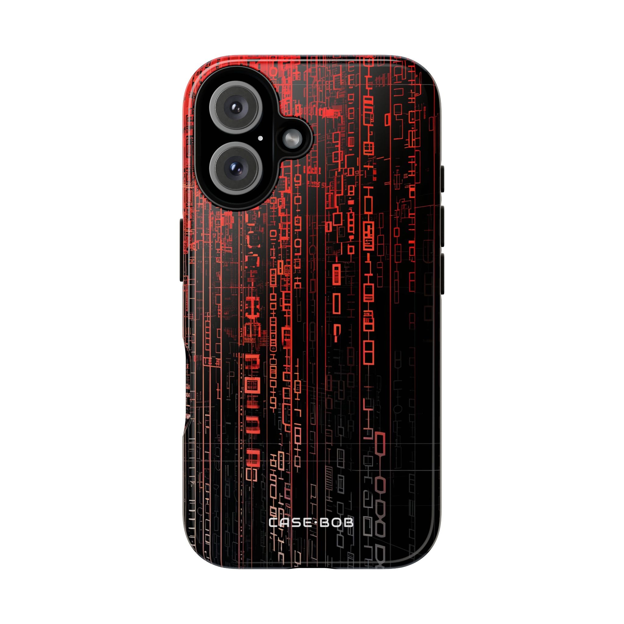 Crimson Glyphs iPhone 16 Hoesje - Tough