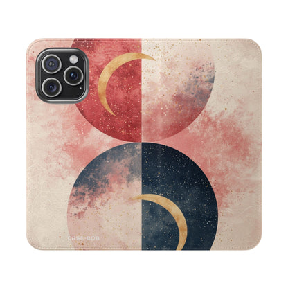Guldne Halvmåner Karmesinrød - iPhone 15 Pro Max Cover - Pung