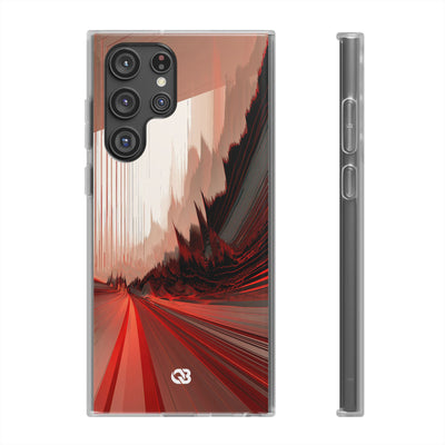 Red Lite Phone Case for Samsung - Crimson Pulse Horizon