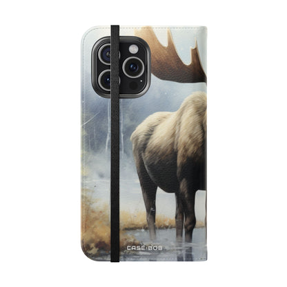 Misty Moose Reflection - iPhone 15 Pro Max Case - Wallet