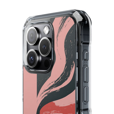 Pink Impact MagSafe Phone Case for iPhone - Cinder Rose Plume