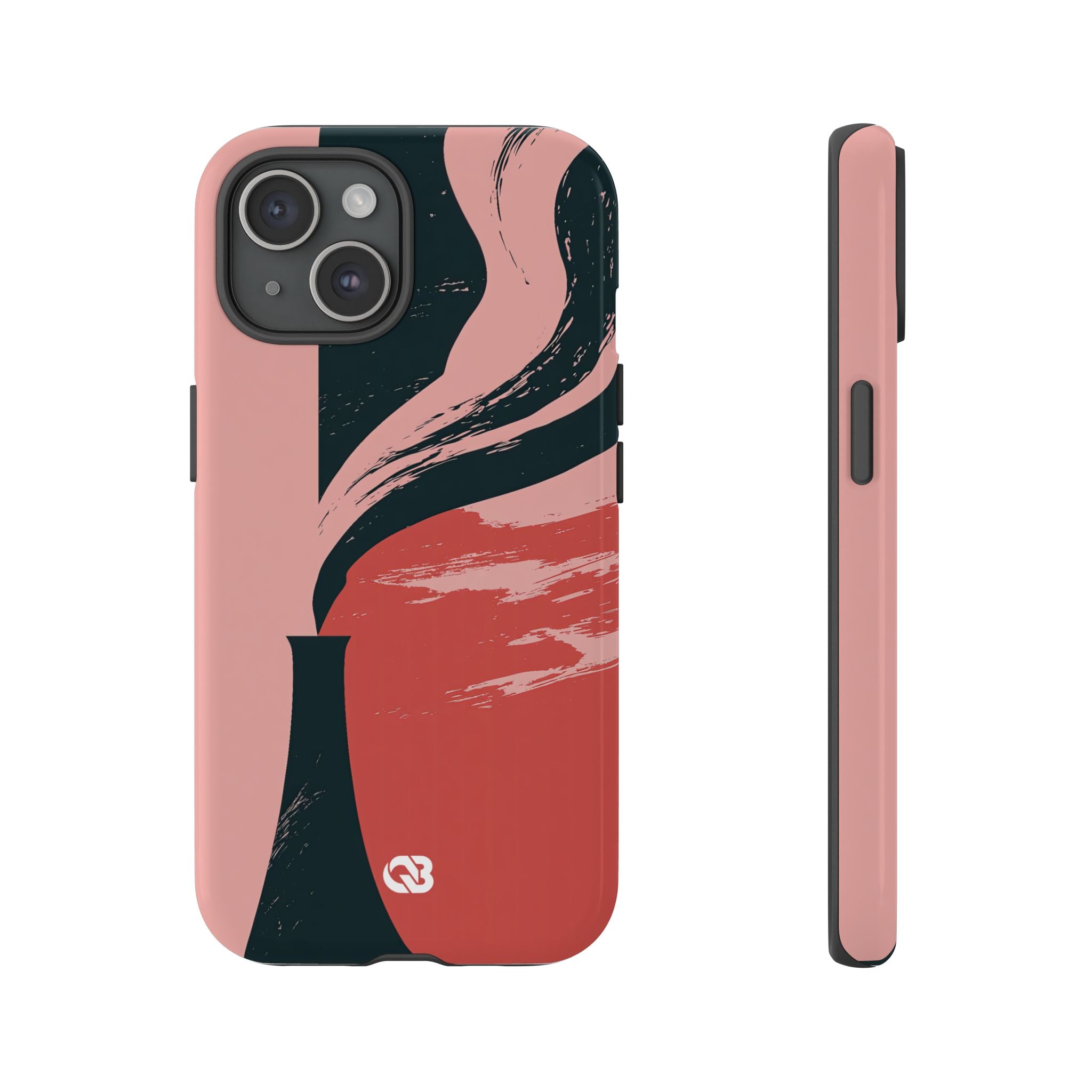 Pink Tough Phone Case for iPhone - Cinder Rose Plume