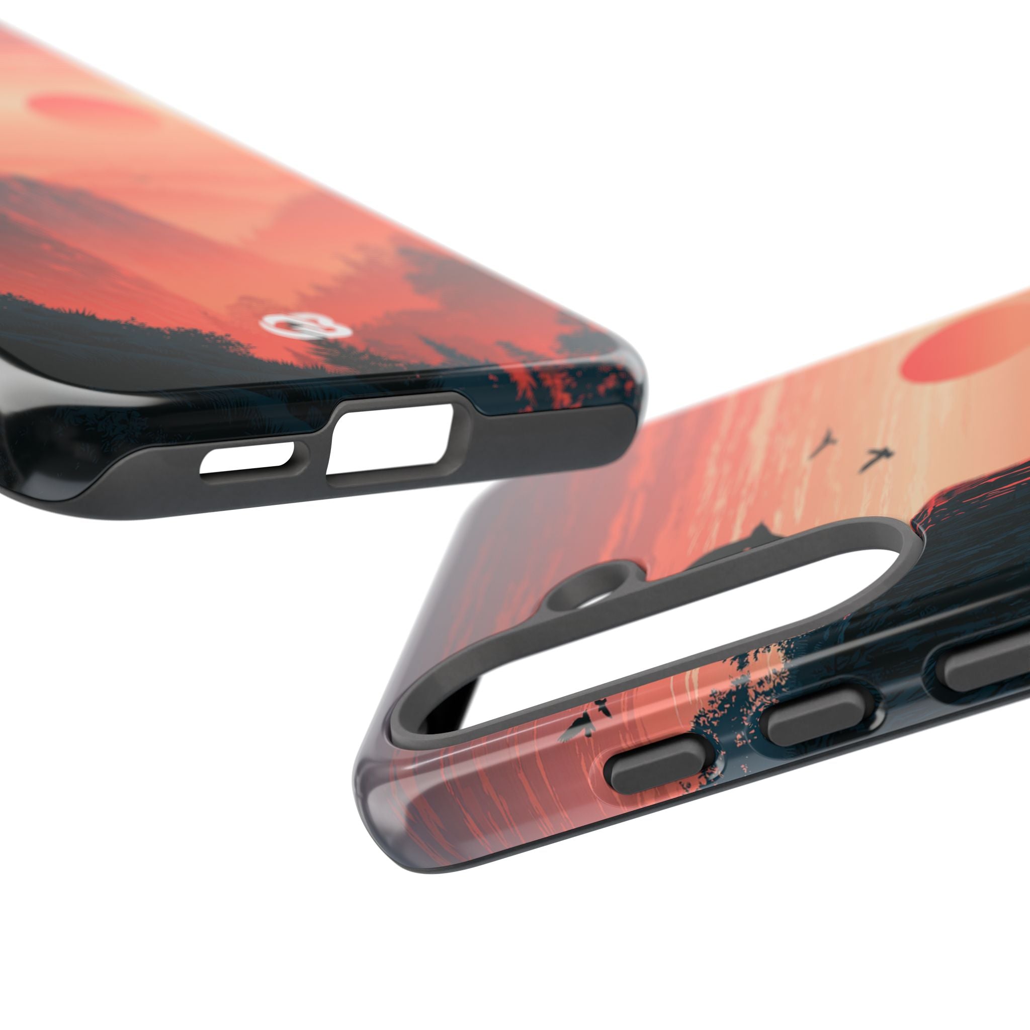 Orange Tough Phone Case for Samsung - Crimson Ridge Flight