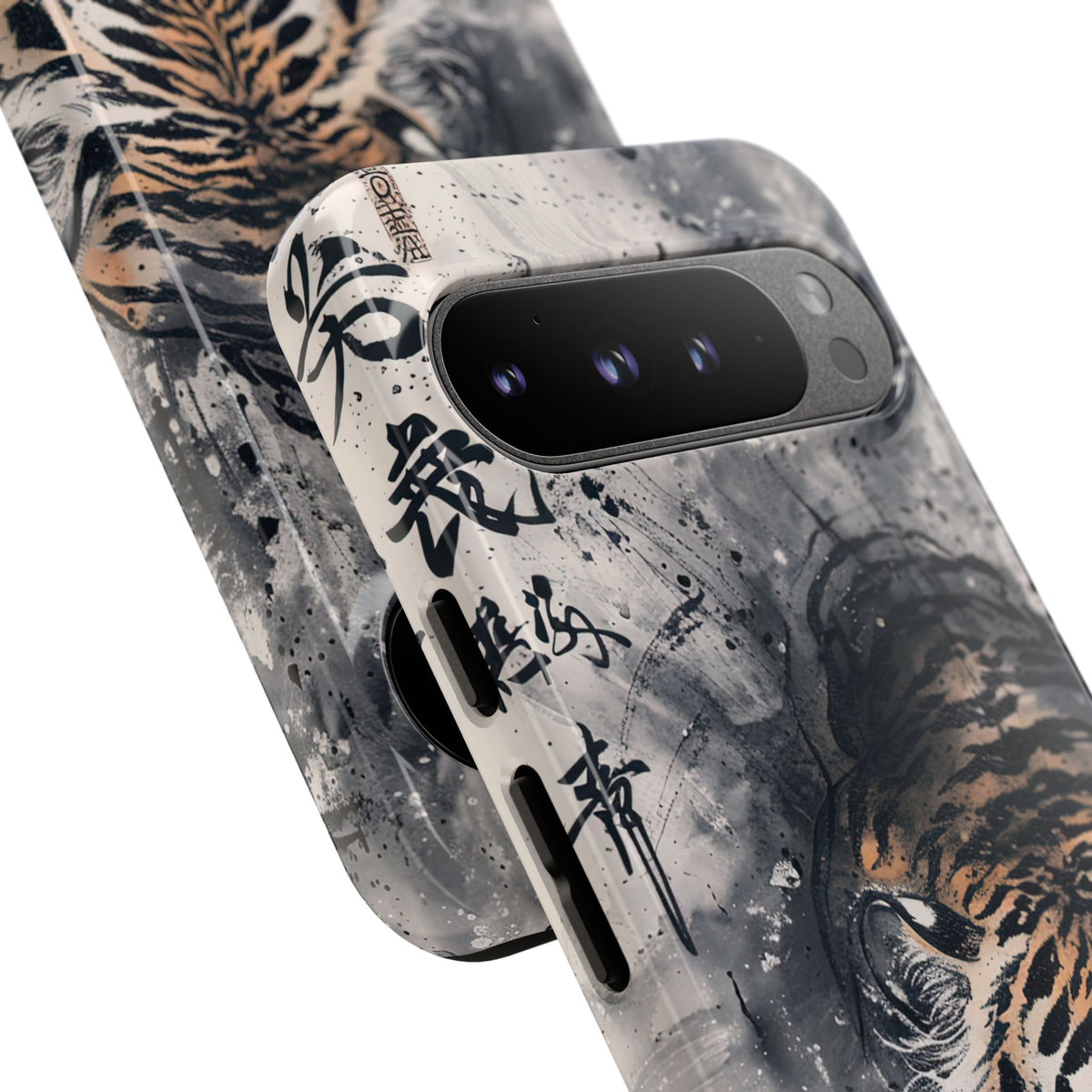 Fierce Ink Tiger · Tough Phone Case for Pixel ·  Beige