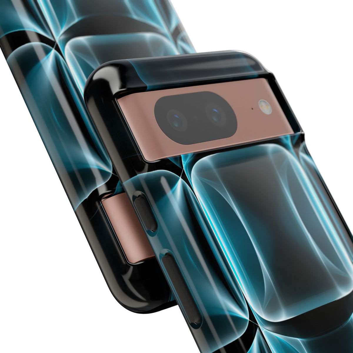 Translucent Cyber Grid · Tough Phone Case for Pixel ·  Teal
