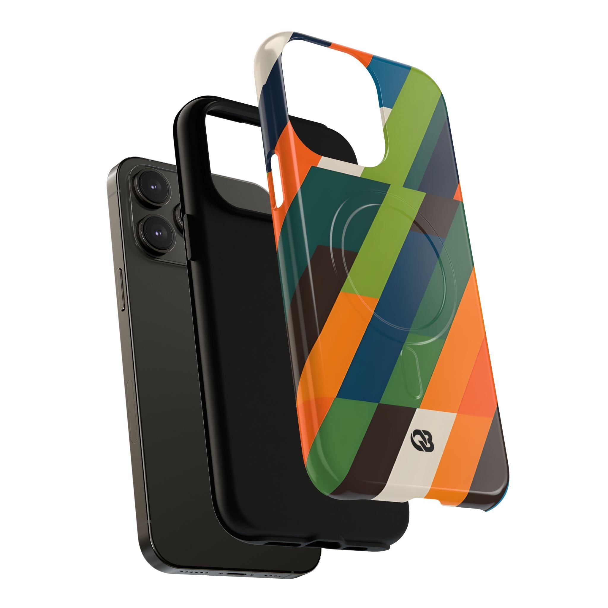 Angled Retro Mosaic · Tough+ Phone Case for iPhone · Magsafe