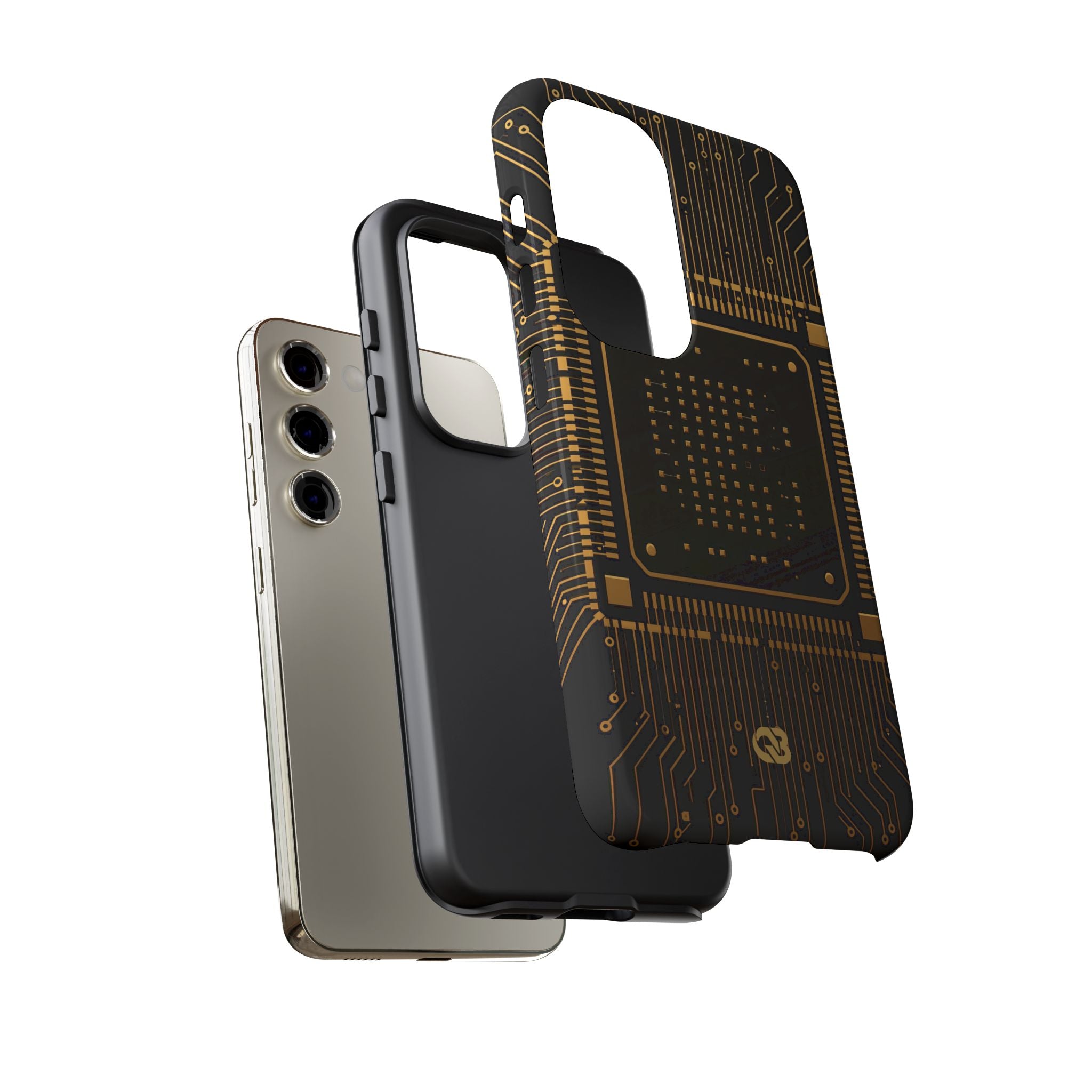 Gold Tough Phone Case for Samsung - Cyber Gold Processor