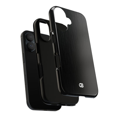 Black Tough Phone Case for iPhone - Brushed Obsidian Slate