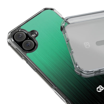 Emerald Cascade · Clear Impact Magnetic Phone Case for iPhone · Green