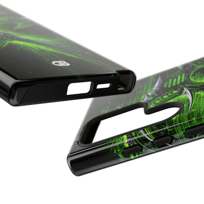 Cyber Sigil Grid · Tough Phone Case for Samsung · Green