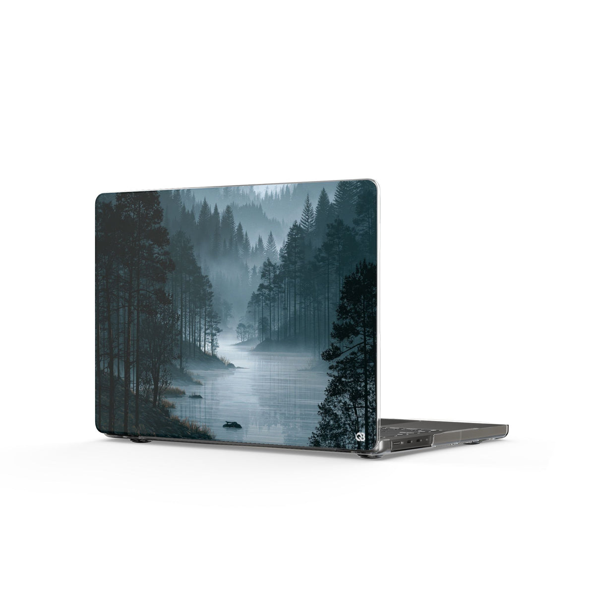 Silent Nordic Fjord · Clear Hard Case for MacBook · Blue