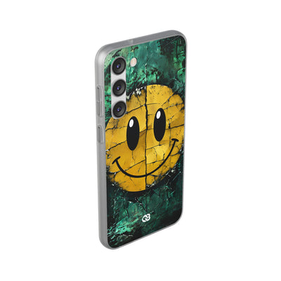 Fractured Yellow Grin · Soft Custodia per Samsung