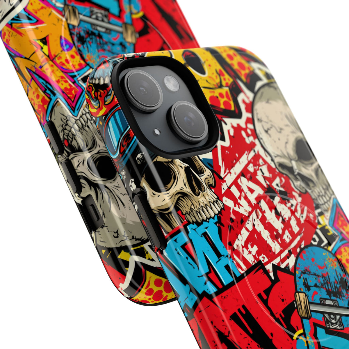 Skate Skull Riot · Tough 2.0 Magnetic Phone Case for iPhone · Red