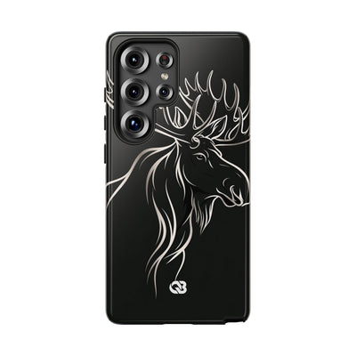 Nordic Moose Contour · Tough Phone Case for Samsung · Black