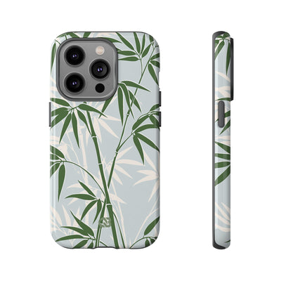 Green Tough Phone Case for iPhone - Kyoto Bamboo Canopy