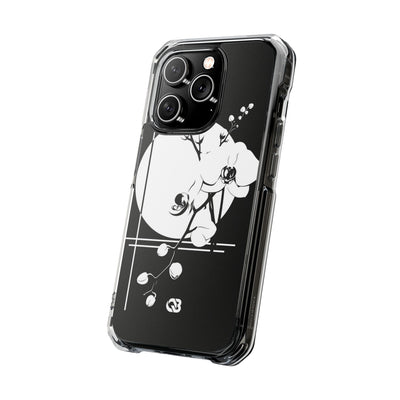Black Impact MagSafe Phone Case for iPhone - Lunar Orchid Grid