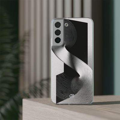 Grey Lite Phone Case for Samsung - Obsidian Moiré Wave