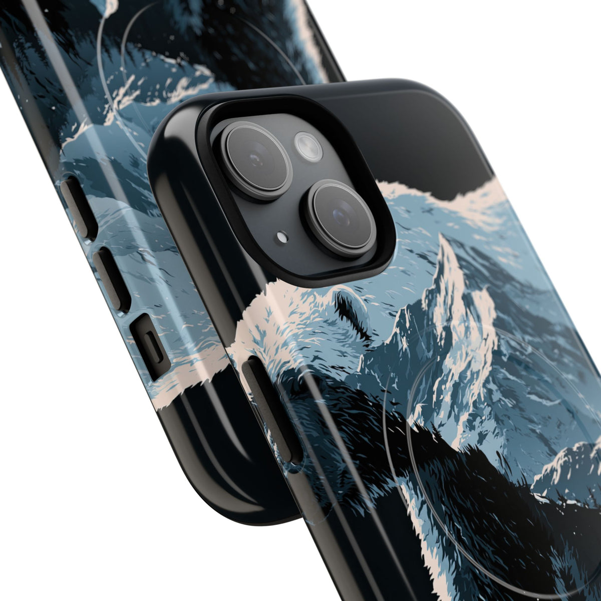 Nordic Arctic Bear · Tough 2.0 Magnetic Phone Case for iPhone · Black