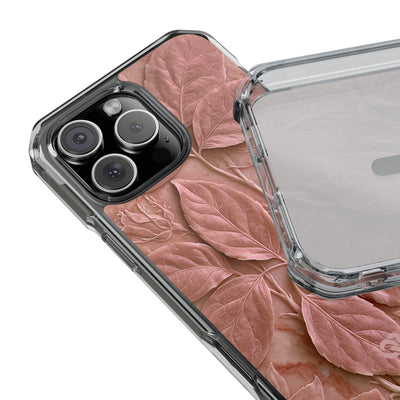 Blush Rose Relief · Clear Impact Magnetic Phone Case for iPhone · Pink