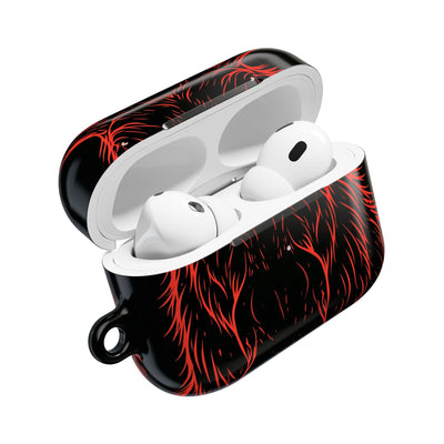 Crimson Horizon Moose · Hard Case for AirPods & AirPods Pro · Black