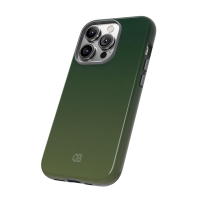 Green Tough Phone Case for iPhone - Shadow Moss Grain