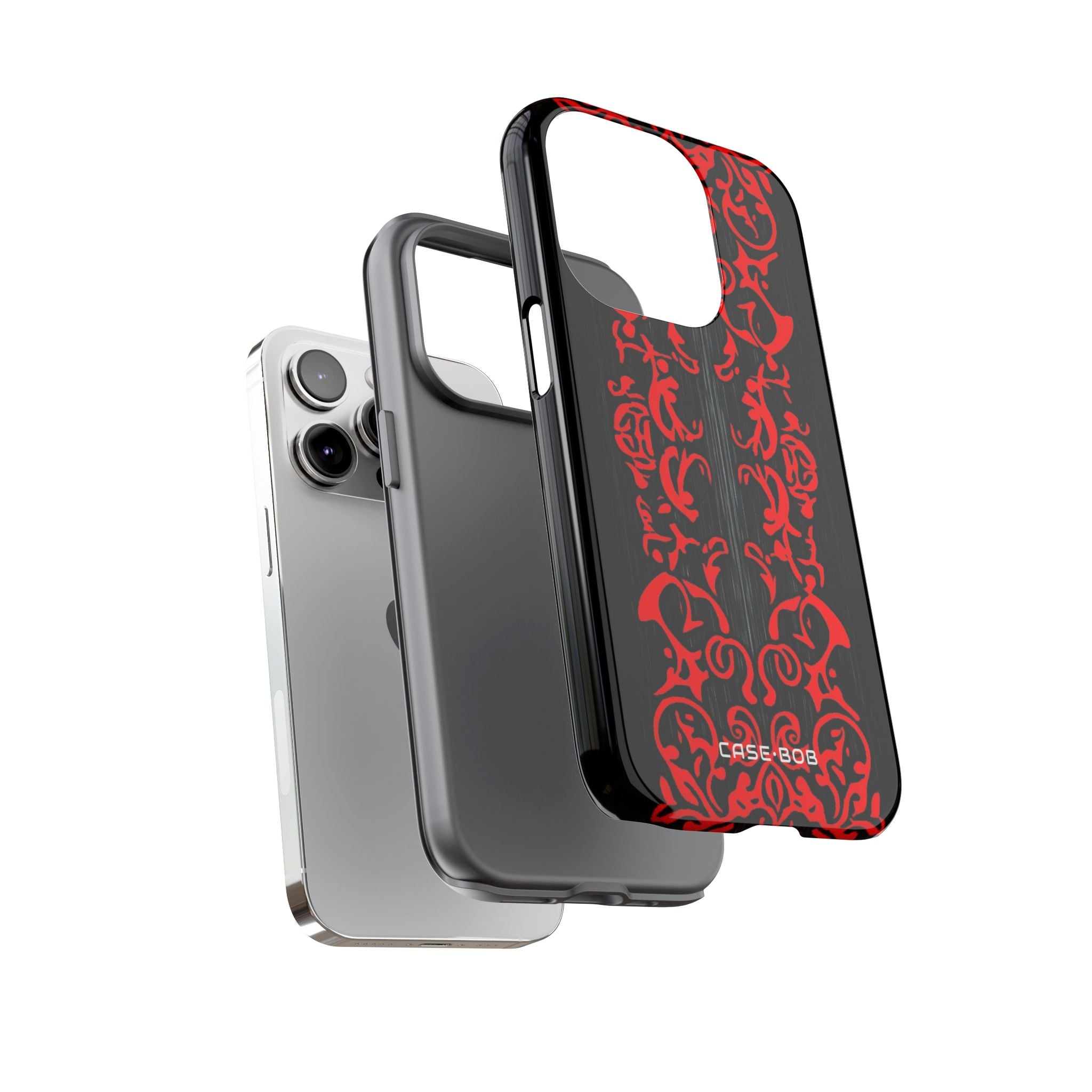 Crimson Spiral iPhone 14 Pro Case - Tough